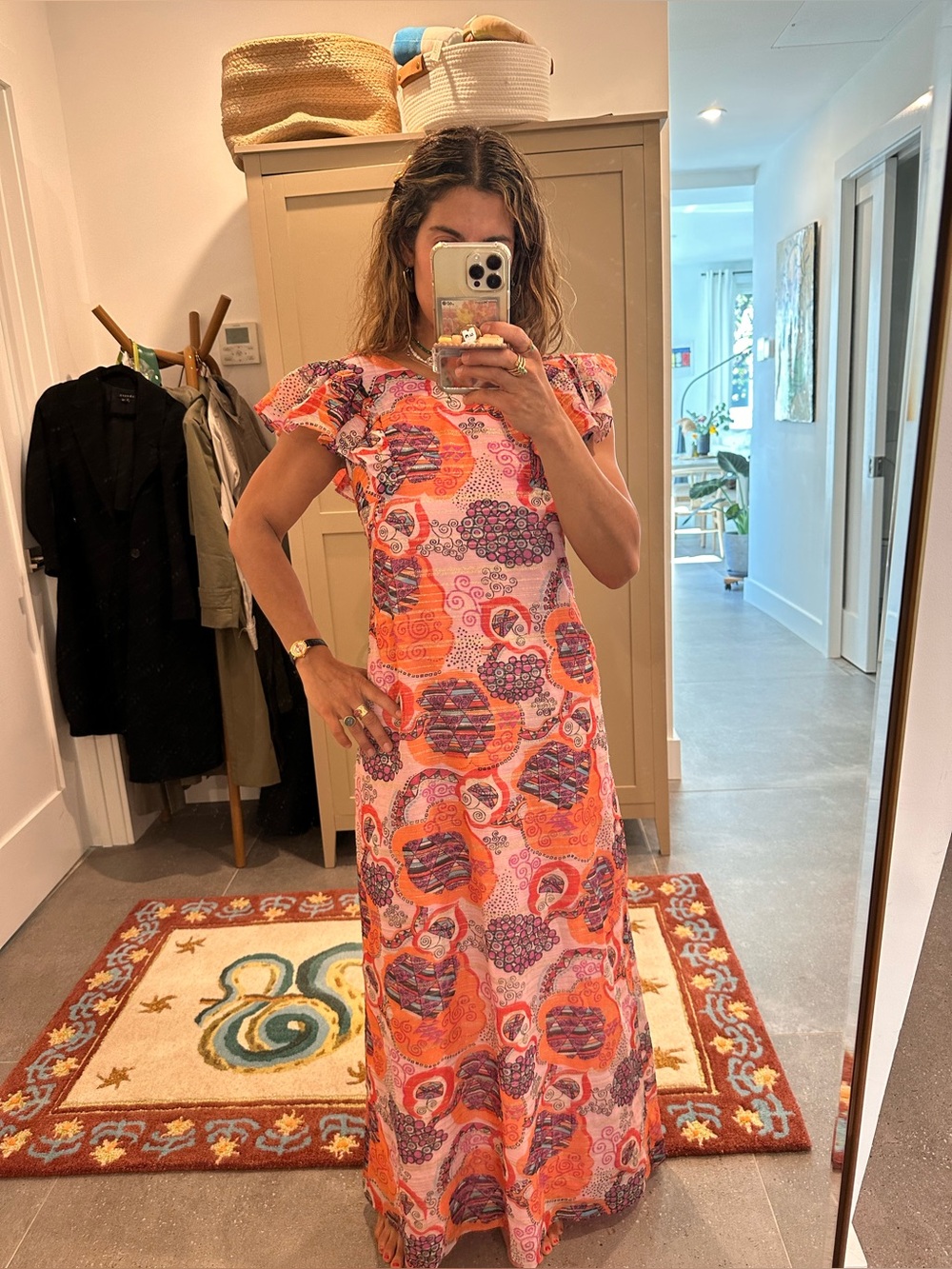 Vintage 1970s Psychedelic Danish Dress